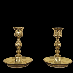 Baldwin Brass Tappers Candle Holders 5 Inch MCM Vtg Brass